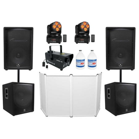JBL DJ PA System with Subs Moving Heads Facade Fogger