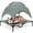 Gray, variant on Best Choice Products 36in Outdoor Raised Mesh Cot Cooling Dog Pet Bed w/ Removable Canopy, Travel Bag - Gray