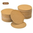thumbnail image 3 of Uxcell Softwood Self-Adhesive Cork Round Cork Tiles Backing Sheets Cork Coasters 100Pcs Brown 3.15" x 3.15", 3 of 5