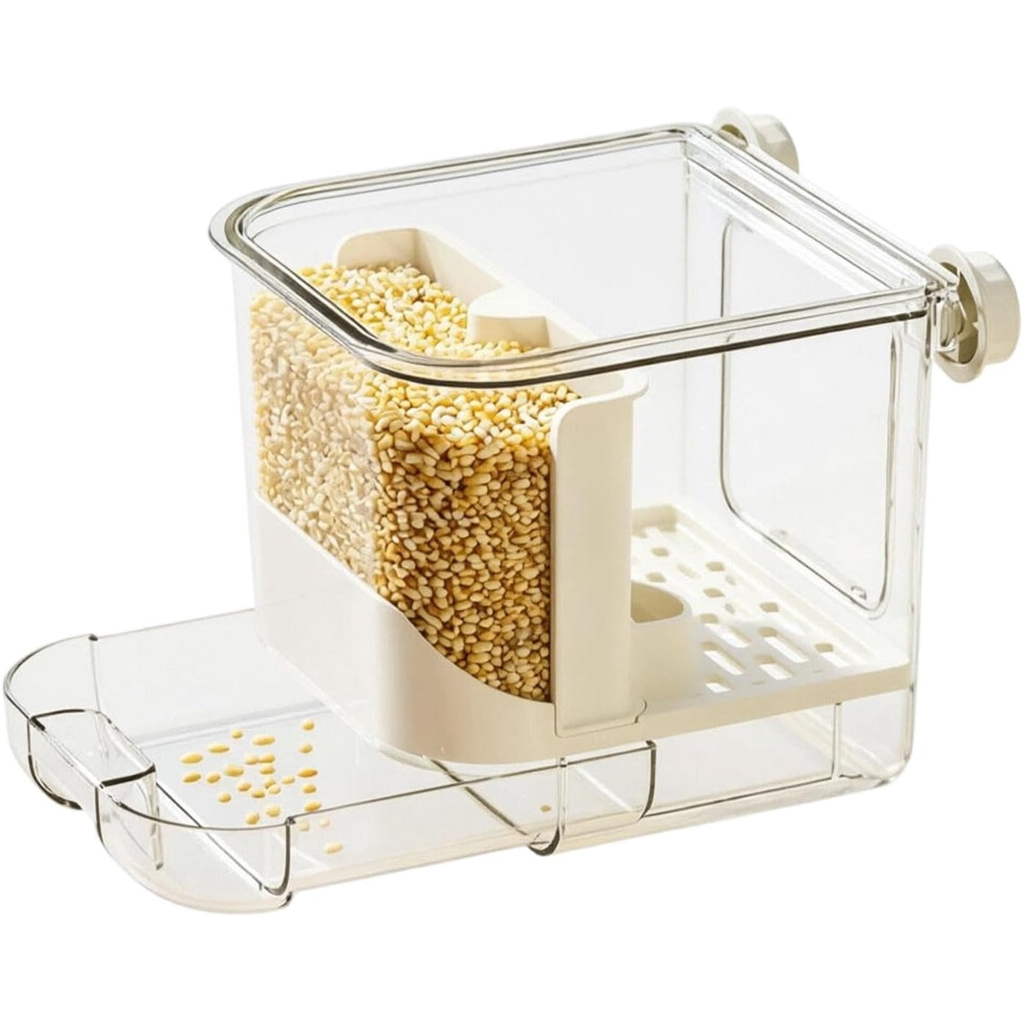 Indoor Bird Feeder Bowl with Large Capacity, Cage Accessory for Canaries, Finches, and Cockatiels