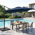 thumbnail image 5 of Costway 11 x 9 FT Cantilever Patio Umbrella with 360° Rotation Easy Tilt Adjustment 8 Ribs Navy Blue, 5 of 11