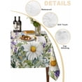 thumbnail image 2 of Spring Daisy Table Cloth, Waterproof Tablecloth for Rectangle Tables, Elegant Pastoral Flowers Watercolor Reusable Washable Fabric Table Cover for Restaurant Kitchen Dining Tables 52"x70", 2 of 9