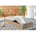 thumbnail image 6 of Safavieh Couture Vincent Collection Wood Adjustable Back and Cushion Outdoor Chaise Lounge Brown, 6 of 17