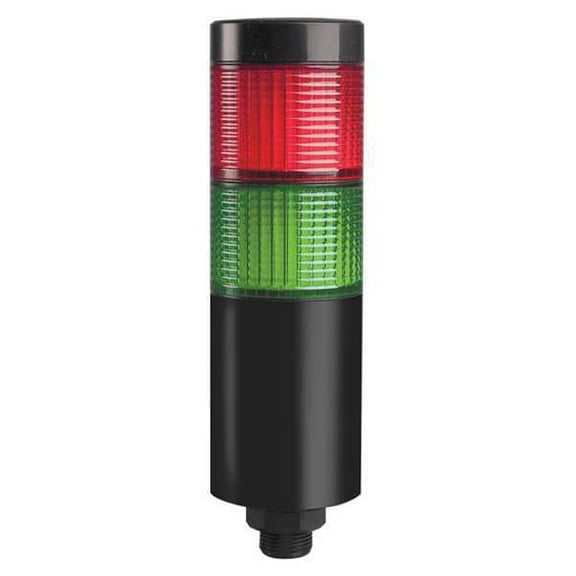 Tower Light Assembly, Red, Green, 90 to 240V AC, 80 FPM, 56 mm Dia., Direct