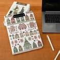 thumbnail image 5 of FORMRS A4 Clipboard Folder with Pen Holder Horizontal Foldable School Office Binder, Green Nordic Christmas House, 5 of 9
