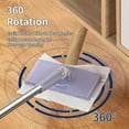 thumbnail image 3 of Snap Grip Mini Mop, No Wash Lazy Mops Wet and Dry, Zero Touch Mini Mop, Retractable Convenient Automatic Cloth Changing Clip Mopstick, 31in Long Handle, with Reusable Cloths, 3 of 7