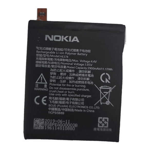 Replacement Battery HE378 Li-Ion 2990 mAh for Nokia 3.1 Smartphone