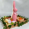 thumbnail image 6 of YingYouFu Flocked Bunny Easter Decorations Figurine with Bow tie Flocking Rabbit Tabletop Ornament for Easter Centerpieces for Spring Home Office Table Decor, Party Supplies, 6 of 7