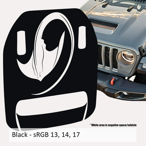 Collectible Decals Stingray Clawed Foot Hood Decal - Fits 2018  Wrangler JL Gladiator JT Mojave/392