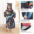 thumbnail image 3 of FORMRS Wearable Blanket Hoodie with Sleeves for Kids Cozy Flannel Sweatshirt, Zodiac Stars, 3 of 7
