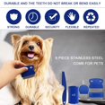 thumbnail image 2 of 6 Pieces Flea Comb, Dog Flea Comb Dog Grooming Flea Comb with Dense Rounded Teeth and 5 Styles Stainless Steel, 2 of 5