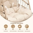 thumbnail image 5 of RADIATA Foldable Wicker Hanging Egg Chair With Stand and Cover, Beige 350 lbs Maximum Weight, 5 of 8