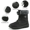 thumbnail image 3 of Ecetana Women's Lace Up Winter Boots Warm Faux Fur Lined Ladies Snow Boots Fashion Mid Carf Boots, 3 of 7