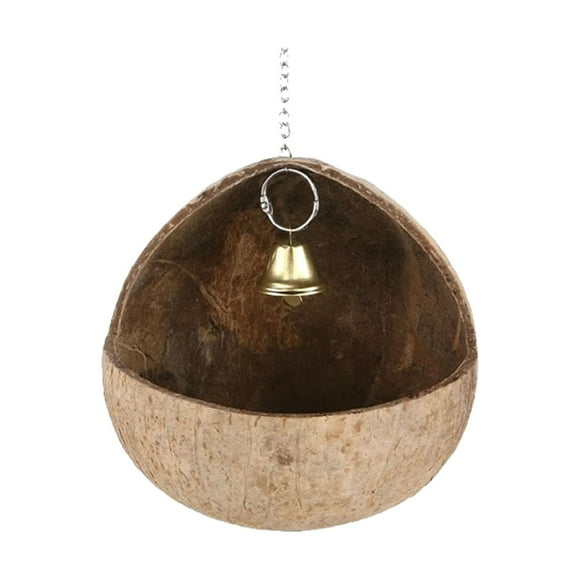 Nido de pájaro, concha, casa para animales pequeños, jaula para pájaros, accesorios para cría, anidación de aves. Sin coco rallado