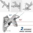 thumbnail image 2 of Maoww Support de Drapeau à Double Embouchure Matériau Résistant à la Rouille Accessoires de Mât de Drapeau Robustes et Durables 2 Angles Argenté, 2 of 6