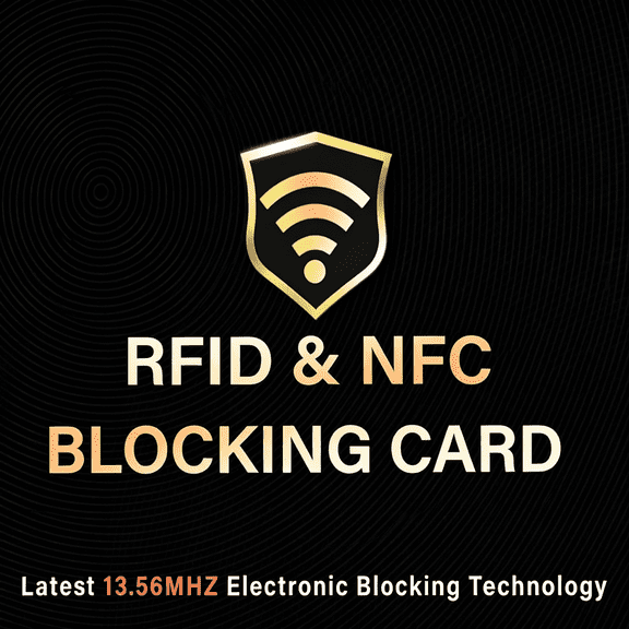 GASTROPOD Rfid Blocking Card,One Card Protects Entire Wallet Purse,Nfc Contactless Bank Debit Credit Card Protector Id Atm Guard Card Blocker-(Black)