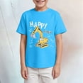 thumbnail image 2 of Gubotare Shirt for Boys Boys' Excavator Short Sleeve Crewneck T-Shirts Top Tee Toddler Boys' T-Shirt Sizes 9-10T (Sky Blue,9-10 Years), 2 of 4