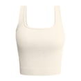 thumbnail image 4 of Bras for Women,High Elastic Ribbed Yoga Sports Bra Comfortable Sleeveless Tank Top for Exercise,Sports Bras for Women,Beige,L, 4 of 4