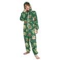 thumbnail image 5 of Vivid Christmas Green Gifts One Piece Pajamas Soft Jumpsuit Cozy Sleep and Play Romper Zipper and Pockets 5-6T, 5 of 8