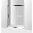 thumbnail image 2 of Kingston Brass Prato 60" x 76" Left Handed Frameless Sliding Shower Door, Matte Black Finish, 2 of 7