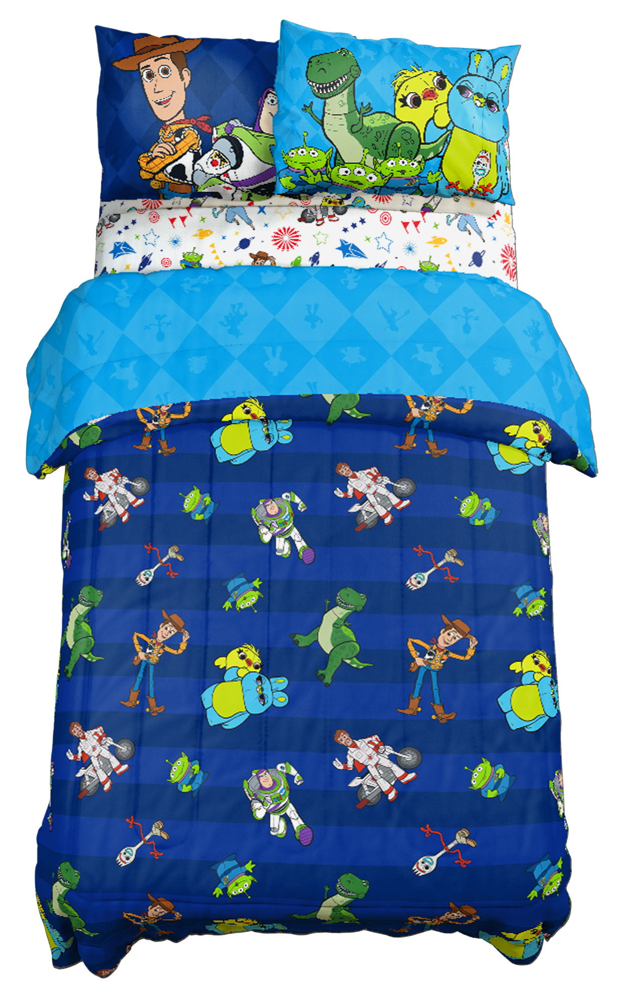 Toys Story 4 Twin Sheet Set with 3 Piece Flat and Fitted Sheets Plus Pillowcase