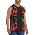 thumbnail image 2 of Uemuo Go Surfer Pattern Men's Sleeveless T-Shirt,Muscle Athletic Tank Top, Moisture-wicking Quick-dry Breathable Classic Tee Top for Gym Run Outdoor Sports-3X-Large, 2 of 8