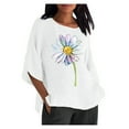 thumbnail image 1 of Birdeem Blouses pour Femmes Alzheimer Mode Décontractée Manches 3/4 Imprimé Coton Ample Blouse Haut, 1 of 12