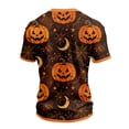thumbnail image 5 of Halloween Shirts for Men Halloween Pumpkin Graphic Tees Short Sleeve Crewneck Funny Halloween Costumes Tops, 5 of 5