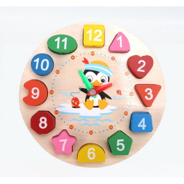 Reloj despertador Qin de ocho tonos con cuentas pequeñas, juego de piano para niños, juguete de madera para bebés, bloques de construcción educativos para educación temprana