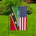 thumbnail image 2 of American Half Saint Kitts And Nevis Flag Kittitian And Nevisian Friendship U.S.A My Home My Blood Garden Flag, Double-Sided Decorative Outdoor Flag, Polyester Yard Flag 12 x 18 in, 2 of 5
