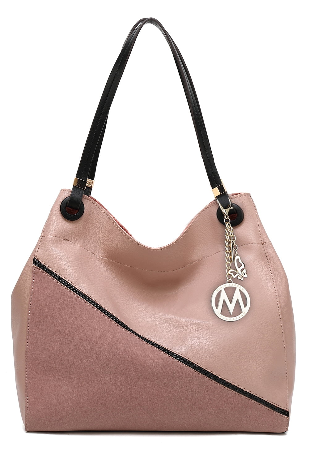 MKF MKF Collection by Mia K. Camille Two Tone Vegan Leather Hobo Bag