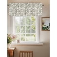 thumbnail image 2 of Spring Flowers Curtain Valances for Windows, Farmhouse Sage Green Pastoral Floral Leaf Kitchen Valance Window Treatment, Light Filtering Block Curtains for Bathroom/Bedroom/Living Room 42'' x 18'', 2 of 9