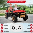 thumbnail image 2 of Shininglove 24V 2 Seater Ride on Dump Truck with Electric Dump Bed, Kids 4WD Battery Powered Toy Car(Red), 2 of 8