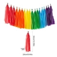 thumbnail image 2 of Colorful Paper Tassel Garland - 5 Color Options | 32 x 24cm (12.6 x 9.4in) | Perfect for Birthday, Baby Shower, Wedding Decor, 2 of 6