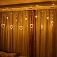 thumbnail image 5 of Vikakiooze Home Decor 110V Heart Shape Curtain Light LED Light String Ins Christmas Light Decoration, 5 of 7