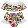 thumbnail image 3 of StylesILove Off-the-Shoulder Tank Tops Shorts Floral Set 2 Pc Infant Baby Girls', 3 of 7