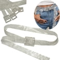 thumbnail image 3 of Women's Fashion Bling Crystal Diamond Waist Belt Wide Chain Full Rhinestone Waistband, 3 of 10