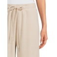 thumbnail image 4 of Time and Tru Women’s Mid-Rise Brushed Hacci Pull-on Cropped Wide Leg Pants, 4 of 5