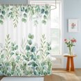 thumbnail image 4 of Sage Green Eucalyptus Shower Curtains for Bathroom, Farmhouse Botanical Leaves Waterproof Fabric Shower Curtain, Decorative Bathroom Curtain for Bathtub, 36"x72" , No Hooks Included, 4 of 9