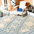 thumbnail image 2 of SAFAVIEH Beach House Kiaran Southwestern Indoor/Outdoor Area Rug Blue/Cream, 7'10" x 10', 2 of 10
