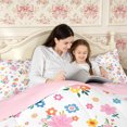 thumbnail image 4 of Manfei Floral Cat Queen Comforter Set 3 Pieces,Cartoon Animal Comforter Sets Queen,1 Comforter and 2 Pillowcases,Reversible, 4 of 6