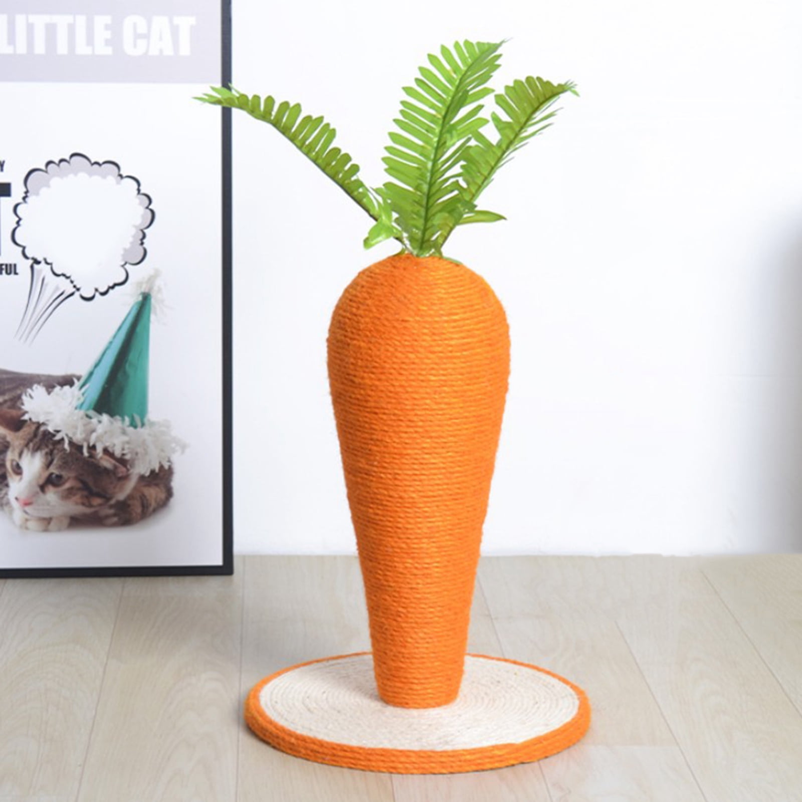 Cat post for scratching Toy for Claws Carrot Shape Craft Cat Climbing - L L