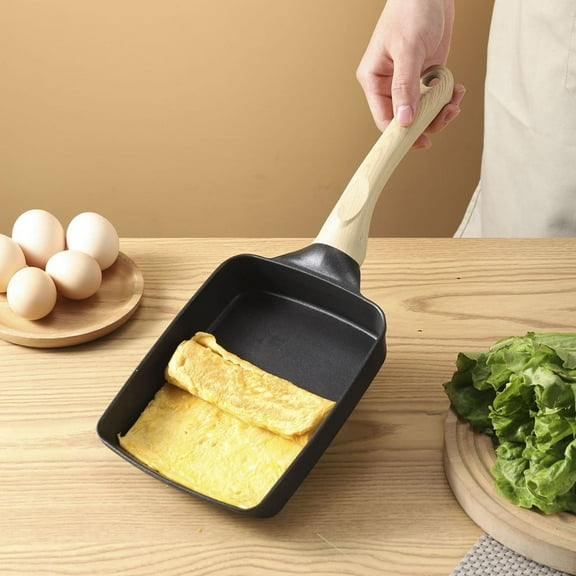 RAPOBRIX Tamagoyaki Pan Japanese Omelet Frying Pan Small Frying Pan For Egg Roll Pans Nonstick Pan –Black