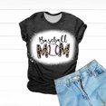 thumbnail image 5 of Mujeres Casual Béisbol Mamá Tie-dyed Impreso Manga corta Cuello redondo Pullover Blusa Camiseta Tops OAVQHLG3B Store lin121212, 5 of 5