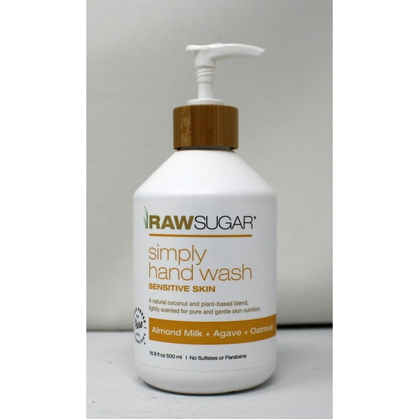 Raw Sugar Simply Hand Wash Sensitive Skin Almond Milk, Agave, Oatmeal