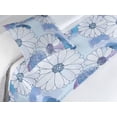 thumbnail image 3 of Chamomile Design Bed Runner Set, Watercolor Hues Ornamental Daisy Pattern Jungle Boho Vibes Print, Decorative Bedding Scarf & a Pillow Sham for Hotels Homes, Twin, Pale Sky Blue Mauve, by Ambesonne, 3 of 3