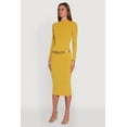 thumbnail image 3 of Womens Long Sleeve Mock Neck Midi Dress, 3 of 4
