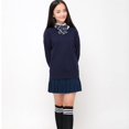 thumbnail image 4 of Suéter tipo jersey de cuello en V de punto para estudiantes, estilo universitario, para hombres y mujeres, JK, 4 of 6