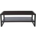 thumbnail image 6 of Emma + Oliver Charcoal Wood Grain Finish Coffee Table with Black Metal Frame, 6 of 6