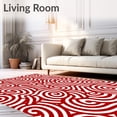 thumbnail image 2 of ODIKA 4'x6' Machine Washable Non-Slip Area Rug, North Pole Peppermint Crochet Artwork DIY High Traffic Rug, Red, 647899, 2 of 5
